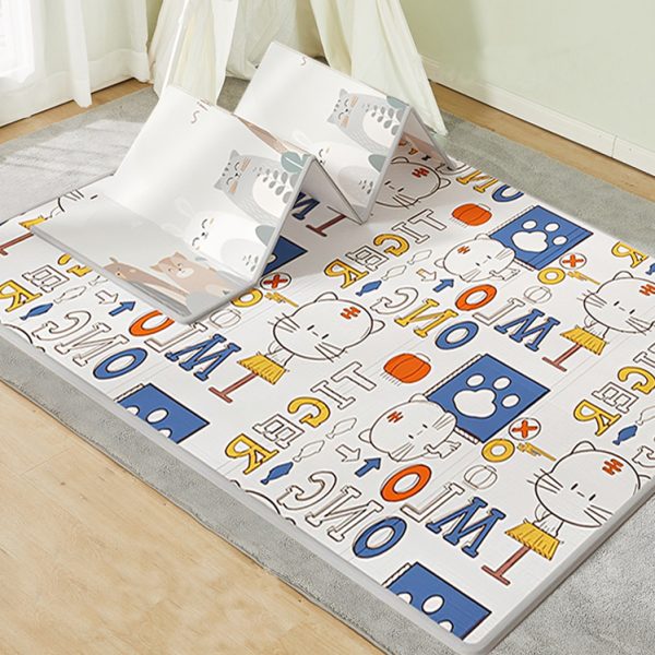 Premijum D&B sklopiva podloga sa dva lica  Vesele mačke 177x196x1 cm