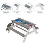 Dečiji baštenski sto 3 u 1 KINDER HOME, kišobran sa podesivom visinom, pokretni vrh za aktivne igre na otvorenom - Слика 2