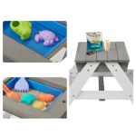 Dečiji baštenski sto 3 u 1 KINDER HOME, kišobran sa podesivom visinom, pokretni vrh za aktivne igre na otvorenom - Слика 6