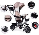 2u1 tricikl sa rotirajućim sedištem i sklopivom tendom Beige, ECOTOYS - Слика 8