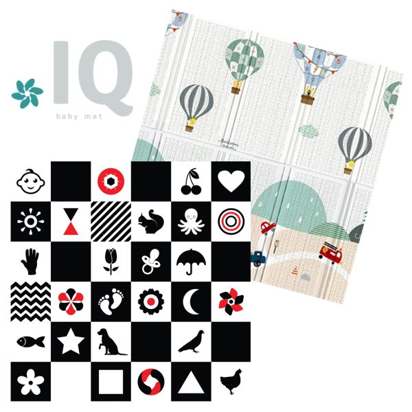 IQ sklopiva podloga Kontrasti+Baloni 150x200 cm