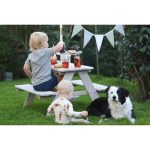 Baštenska garnitura KINDER HOME, Dečiji sto za piknik, Kišobran anti-UV 30+ - Слика 4