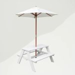 Baštenska garnitura KINDER HOME, Dečiji sto za piknik, Kišobran anti-UV 30+ - Слика 2