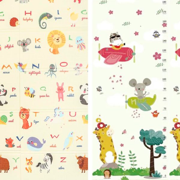 Sklopiva dvostrana podloga "Avioni+ABCeda" 150x180x1 cm