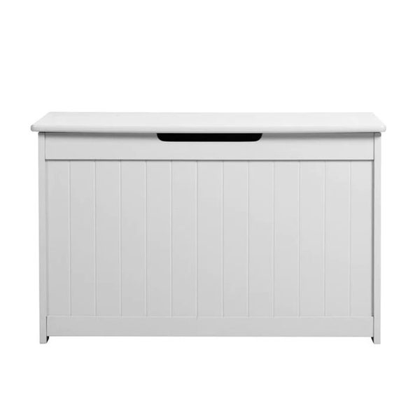 KINDER HOME Komoda i drvena klupa za odlaganje dečijih igračaka i knjiga bela