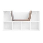 3 u 1 dečija polica za knjige, polica za knjige i klupa, 6 pregrada za odlaganje igračaka i knjiga - Слика 3