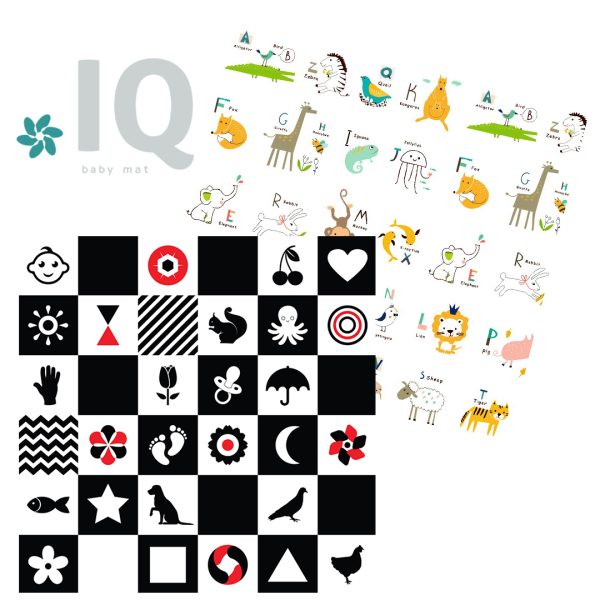 IQ sklopiva podloga sa dva lica  Kontrasti + Nova ABCeda 150x150x1 cm