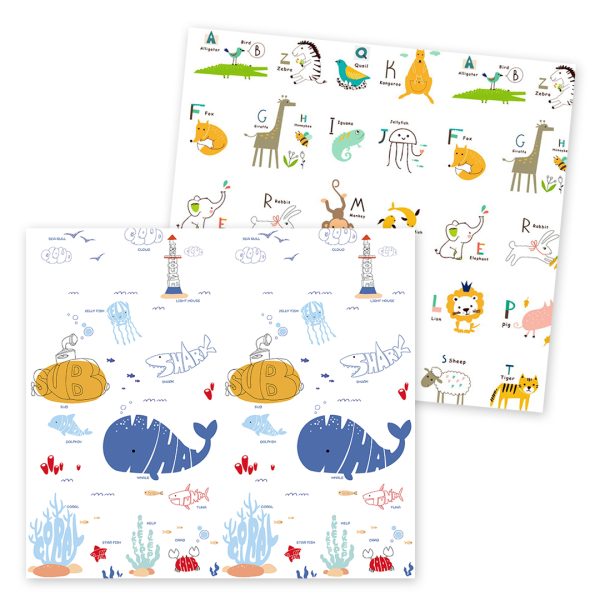 JOY sklopiva podloga sa dva lica More + Nova ABCeda 180x200x1,5 cm