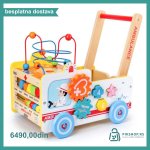 Edukativna drvena guralica hitna pomoć 2u1