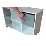 KINDER HOME Drvena komoda sa 6 tekstilnih fioka za odlaganje siva - Слика 3