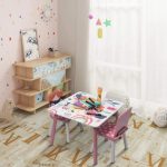 KINDER HOME Drveni dečiji sto sa stolicama roze - Слика 2