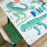 KINDER HOME Deciji sto za crtanje igranje jelo Dinosaurs - Слика 3