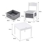 KINDER HOME Dvostrani dečiji sto sa 2 stolice šareni - Слика 5