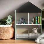 KINDER HOME Ormar za igračke i knjige,Crna tabla za pisanje - Слика 6