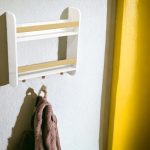 Dečija polica KINDER HOME, Zid sa policama i vešalicama, bela, za dečiju sobu - Слика 2