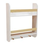 Dečija polica KINDER HOME, Zid sa policama i vešalicama, bela, za dečiju sobu