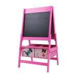 KINDER HOME Dvostrana dečija drvena tabla na stalku za pisanje i crtanje sa kutijom za odlaganje roze - Слика 2