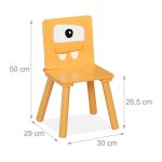 KINDER HOME Dečiji drveni sto sa 2 stolice šareni - Слика 3