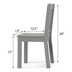 KINDER HOME Dečiji drveni sto sa 2 stolice siva - Слика 5