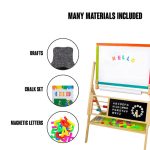 KINDER HOME Dečija drvena tabla sa magnetima i dodacima šarena - Слика 2