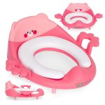 Adapter za wc šolju sa rukohvatima, Pink, ECOTOYS