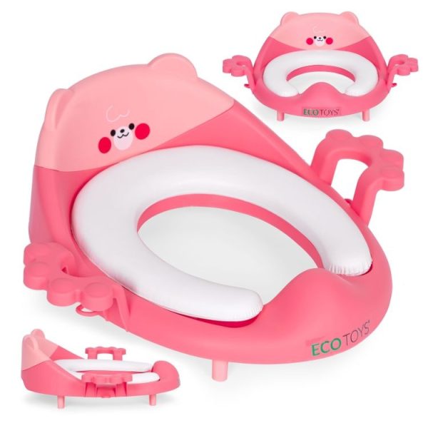 Adapter za wc šolju sa rukohvatima, Pink, ECOTOYS