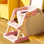 Adapter za wc šolju za decu sa stepenikom Eco Toys pink - Слика 3
