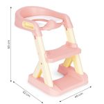 Adapter za wc šolju za decu sa stepenikom Eco Toys pink - Слика 7