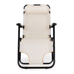 Baštenska ležaljka sa naslonom za glavu, sklopive konstrukcije, bež, MultiGarden - Слика 2