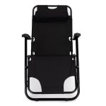 Baštenska ležaljka sa naslonom za glavu, sklopive konstrukcije, crna, MultiGarden - Слика 2