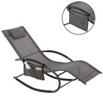 Chomik baštenska njihajuća ležaljka tamno siva sa džepićem 1601 - Слика 2