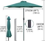 Bolzz suncobran green - Слика 5