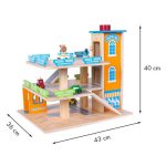 Drvena garaža sa stazom I liftom + automobili - Слика 7