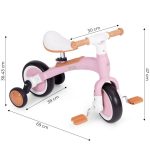 Ecotoys balans bicikl sa pedalama i pomoćnim točkovima 3u1 pink - Слика 8