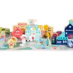 Edukativne drvene kocke city set sa podlogom 121kom - Слика 2