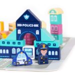 Edukativne drvene kocke city set sa podlogom 121kom - Слика 4