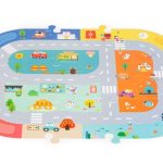 Edukativne drvene kocke city set sa podlogom 88 kom - Слика 3