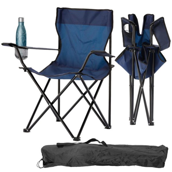 Chomik kamperska/ribolovačka sklopiva stolica plava 7150