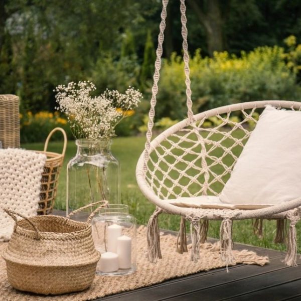 Ljuljaska za terasu MODERN BELA