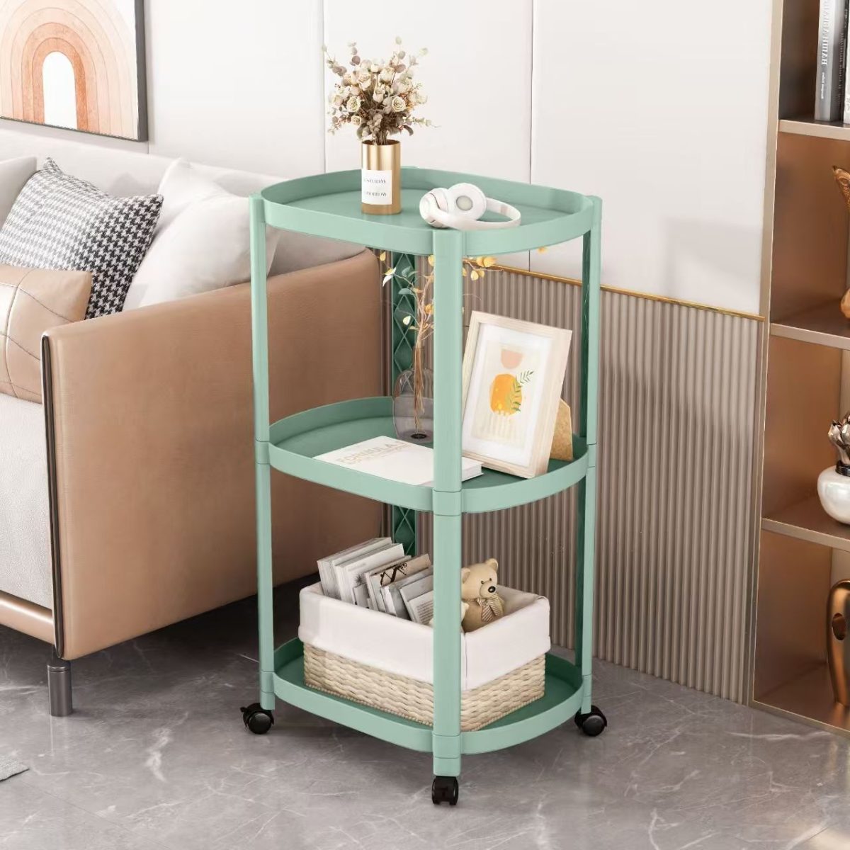 nap-polica-3-nivoa-zelena15157 Bolzz nap polica 3 nivoa zelena - Слика 1