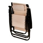 Podesiva baštenska fotelja sa tendom beige - Слика 4