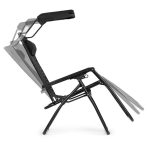 Podesiva baštenska fotelja sa tendom black - Слика 4