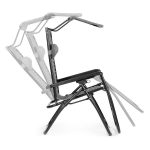 Podesiva baštenska fotelja sa tendom gray - Слика 4