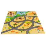 Podloga za igru za decu safari puzzle 9 elemenata 93x93cm Eco Toys - Слика 2