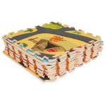 Podloga za igru za decu safari puzzle 9 elemenata 93x93cm Eco Toys - Слика 3