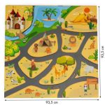 Podloga za igru za decu safari puzzle 9 elemenata 93x93cm Eco Toys - Слика 5