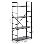 Polica za knjige LOFT 4 black - Слика 8