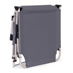 Sklopiva baštenska ležaljka za pecanje sa dušekom i jastukom, siva, MultiGarden - Слика 4