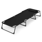 Sklopiva baštenska ležaljka za pecanje sa jastukom, crna, MultiGarden - Слика 2