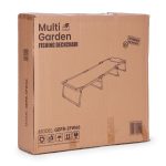 Sklopiva baštenska ležaljka za pecanje sa jastukom, crna, MultiGarden - Слика 6